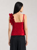 3D Floral Applique Camisole Top TOP Gracia Fashion 