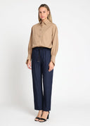 Front Button Open Long Sleeve Shirt Top