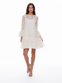 Floral Pattern Sheer Midi Dress