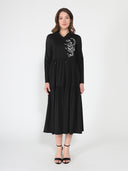 Abstract Graphic Art Long Sleeve Hoody Dress
