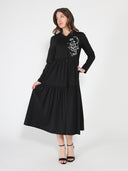 Abstract Graphic Art Long Sleeve Hoody Dress