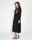 Abstract Graphic Art Long Sleeve Hoody Dress