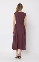 Sleeveless Side Gathered Maxi Dress