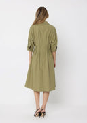 Front Button Down Dolman Sleeve Dress