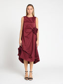 Flower Applique Sleeveless Loose Fit Dress