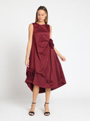 Flower Applique Sleeveless Loose Fit Dress