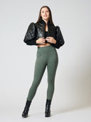 Quilted Puff Jacket with Ribbed Sleeve