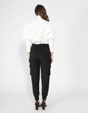 Quilted Puff Jacket with Ribbed Sleeve