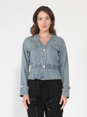 Pearl Embellished Elastic Waist Long Sleeve
