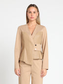 Gracia Fashion Women's Asymmetric Wrap Style V-Neck Long Sleeve