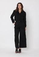 Long sleeve Flap Pocket High Neck Zip Up Jacket