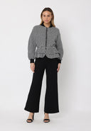 Wide-Leg Solid Color Scuba Pants