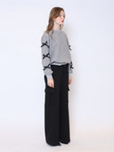 Flap Pocket Wide Leg Sweat Pants