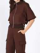 Flap Pocket Wide Leg Sweat Pants