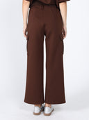 Flap Pocket Wide Leg Sweat Pants