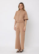 Flap Pocket Wide Leg Sweat Pants