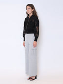 Flap Pocket Wide Leg Sweat Pants