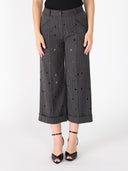 Cutout Pattern Wide Cropped Pants (pre-order)