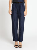 Wide leg draw code elastic waist pant