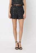 Sequin Work Tweed Short Pant