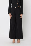 Elastic Back Straight Fit Pants