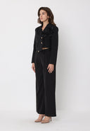 Elastic Back Straight Fit Pants
