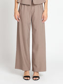 Wide Leg Pants With Front Pleats