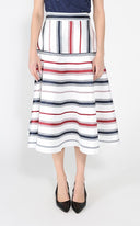 Stripe Pattern A-Line Skirt