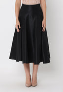 Pleats Detail A-Line Midi Length Skirt