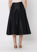 Pleats Detail A-Line Midi Length Skirt