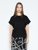 Double Bow Detailed Crew Neck T-Shirt