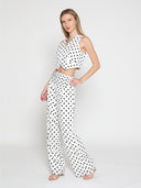 Dot print jacket type top