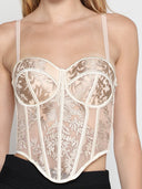 Lace Embroidered Bustier Top