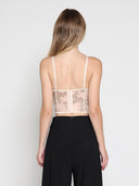 Lace Embroidered Bustier Top