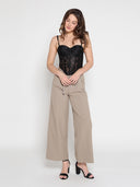 Lace Embroidered Bustier Top