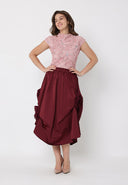 Flower Lace Detail Cap Sleeve Top