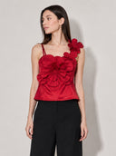 3D Floral Applique Camisole Top