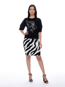 Abstract Face Embroidered Puff Sleeve Top TOP Gracia Fashion 