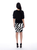 Abstract Face Embroidered Puff Sleeve Top TOP Gracia Fashion 