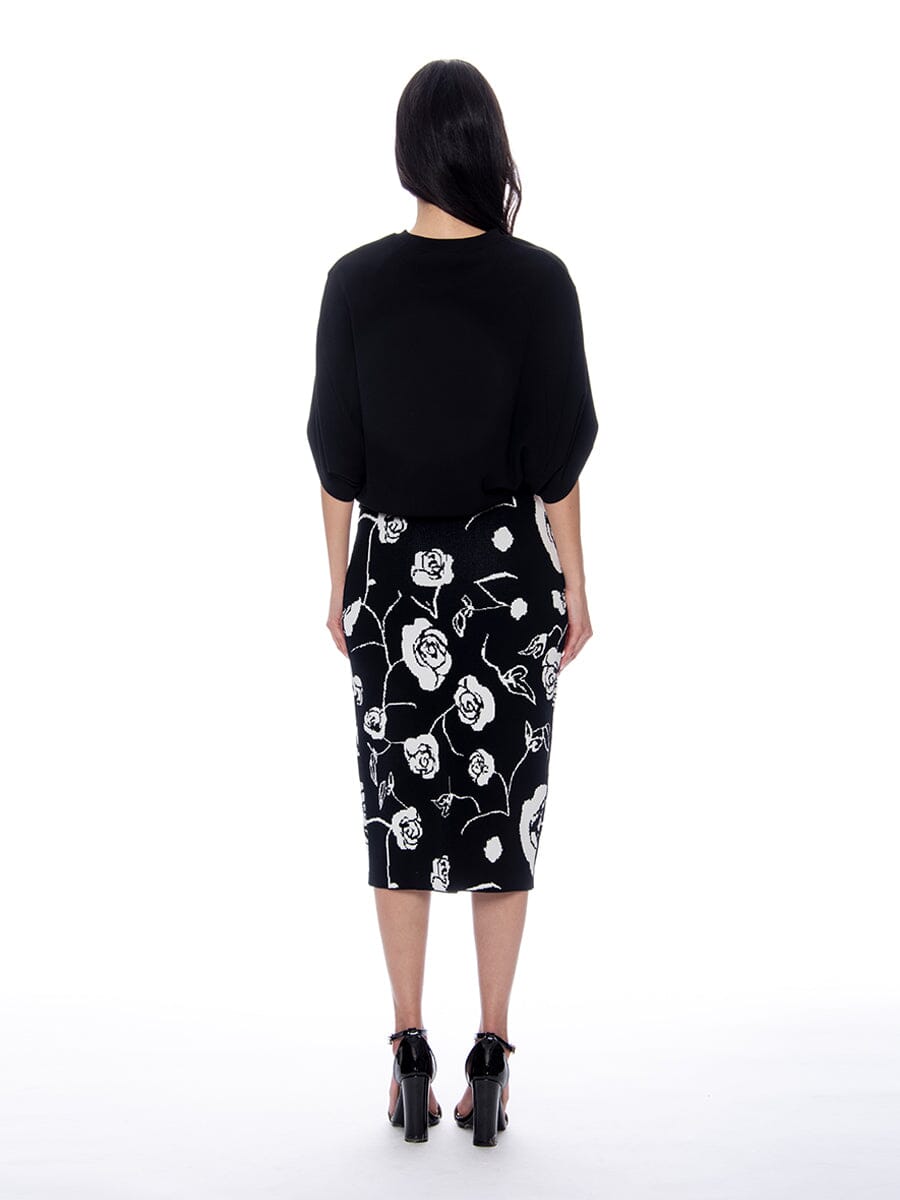 Abstract Face Embroidered Puff Sleeve Top TOP Gracia Fashion 