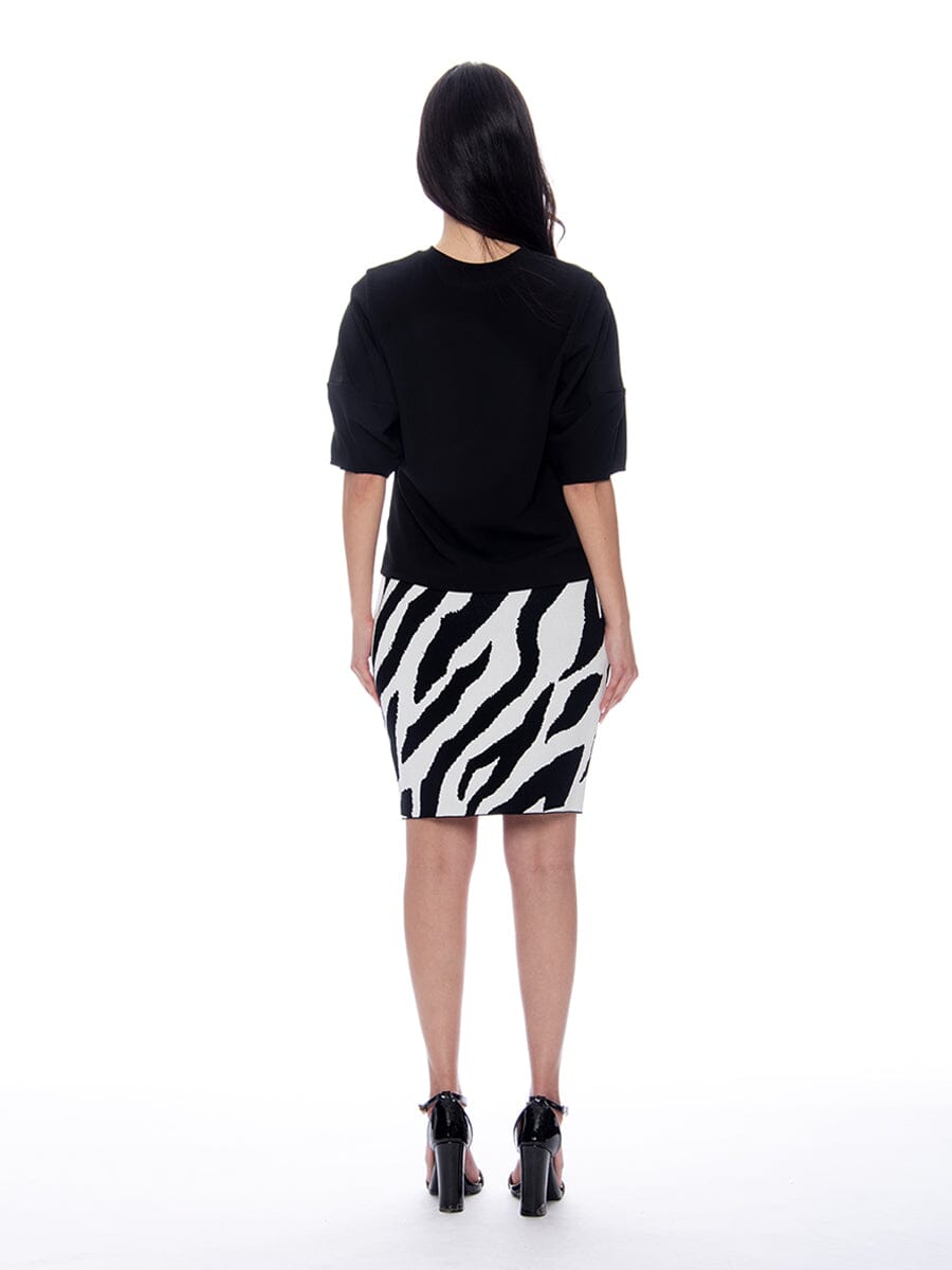 Abstract Face Embroidered Puff Sleeve Top TOP Gracia Fashion 