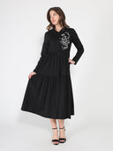 Abstract Graphic Art Long Sleeve Hoody Dress DRESS Gracia Fashion 