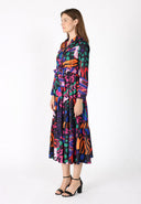 Abstract Print Full Sleeve Long Dress DRESS Gracia Fashion 