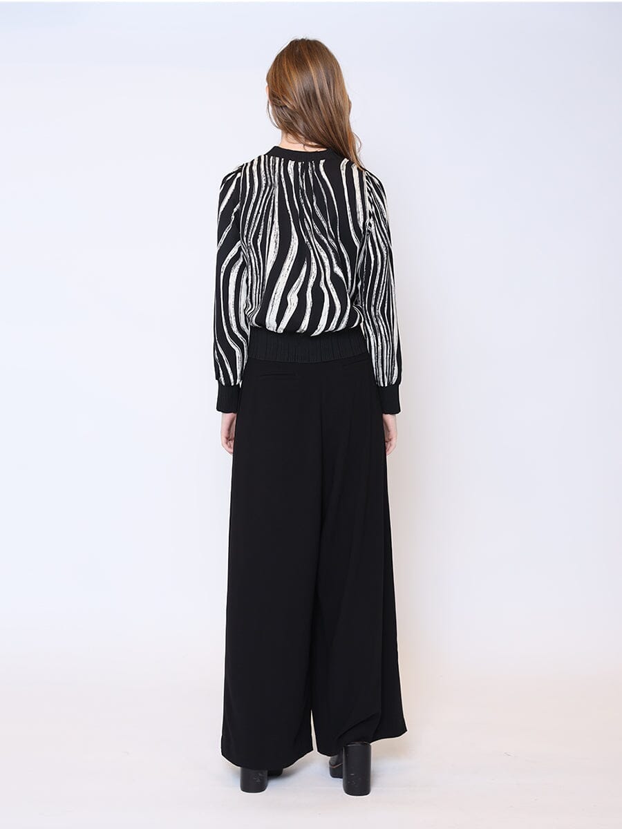 Abstract Printed Cardigan Top TOP Gracia Fashion 