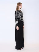 Abstract Printed Cardigan Top TOP Gracia Fashion 
