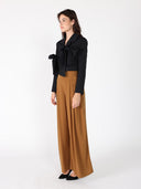 Applique Bow Front Button Open Crop Jacket JACKET Gracia Fashion 