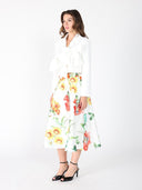 Applique Bow Front Button Open Crop Jacket JACKET Gracia Fashion 