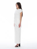 Asymmetric Cut Ruched-Side Top SET Gracia Fashion 