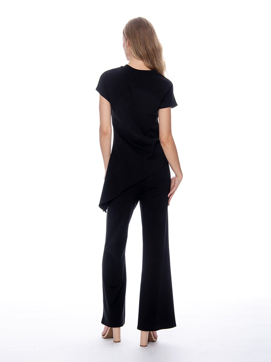 Asymmetric Cut Ruched-Side Top SET Gracia Fashion 