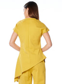 Asymmetric Cut Ruched-Side Top SET Gracia Fashion 